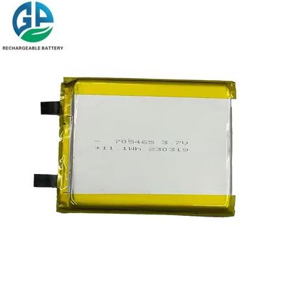 Hochentladungsrate Batterie 3,7V 3000mah 30C Max60C Flat Wiederaufladbare Lipo-Batterie hohe Kapazität 705465