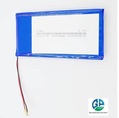 Hochentladungsrate Batterie 30C 10000mah Li-Polymer-Batterie Wiederaufladbar 7661115 3.7V 37Wh Li-Polymer-Batterie für Iphone