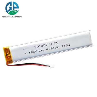 Hochentladungsrate Batterie Vollkapazität KC 701893 1300mAh 1050mAh 3.7V wiederaufladbare Lithiumbatterie