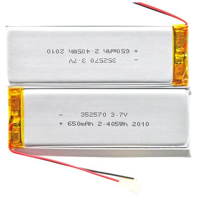 Hochentladungsrate Batterie Vollkapazität KC 352570 600mAh Lithium-Polymer-Batterie Pa 3.7V Wiederaufladbare Lithium-Batterie