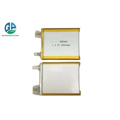 3,7V 2000mAh Lithium-Polymer-Akku mit 500-facher Ladezyklenlebensdauer, wiederaufladbarer Lipo-Akku