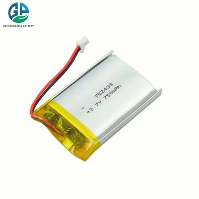 Hochentladungsrate Batterie 30C Max60C Wiederaufladbar 3.7V 750Mah Hochwertige 752439 Lithium-Ionen-Batterie