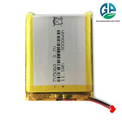 Hochentladungsrate Batterie 3,7V 3000mah 30C Max60C Wiederaufladbare Lipo-Batterie 705060 Pilas Wiederaufladbare Zellen