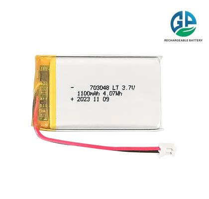 KC IEC62133 Zulassung 3.7V 1100mAh 703048 Niedertemperatur Lipo-Batterie Wiederaufladbare Batterie Li-Polymer-Batterie