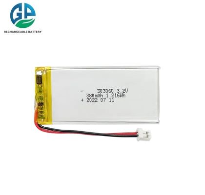 Hohe Kapazität 303060 380mAh 3,2-Volt LiFePo4-Batterie