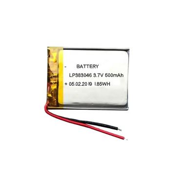 3,7V 500mAh UN38.3-zertifizierte Lithium-Polymer-Batterie Größe 303450 für digitale Produkte