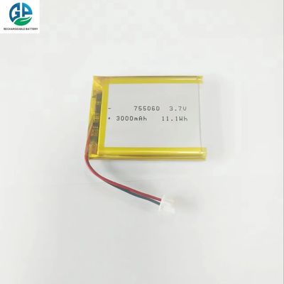 Hochentladungsrate Batterie 3,7V 3000mah 30C Max60C Wiederaufladbare Lipo Batterie 755060 3,7v 3000mah Li-Ionen Batterie für digitale Produkte