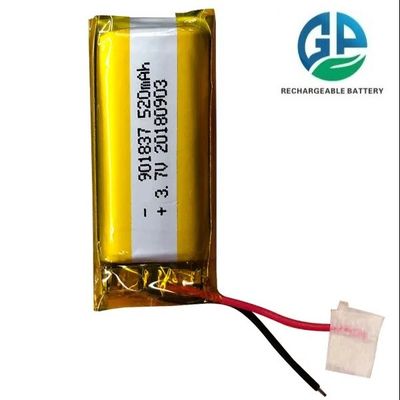 KC-zugelassener 3,7V 520mAh Li-Polymer-Akku, wiederaufladbarer Lithium-Polymer-Akku