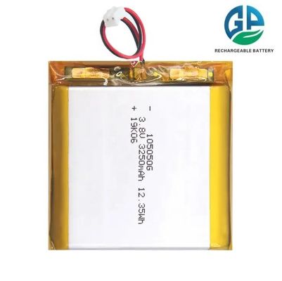 Hohe Kapazität 3,8V 3250mAh Li-Polymer-Akku 105050 Größe für digitale Produkte