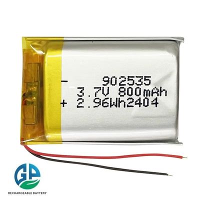 Wiederaufladbare Lithium-Polymer-Batterie 902535 Lithium-Batterie 800mAh 3.7V Lipo-Batterie