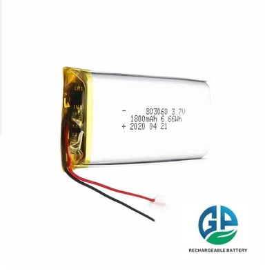 Hochentladungsgeschwindigkeit Batterie 3,7V 1800mah 30C Max60C Wiederaufladung 6,6wh Hochwertige Lithium-Ionen-Polymer-Batterie 803060 3,7v 1800mah