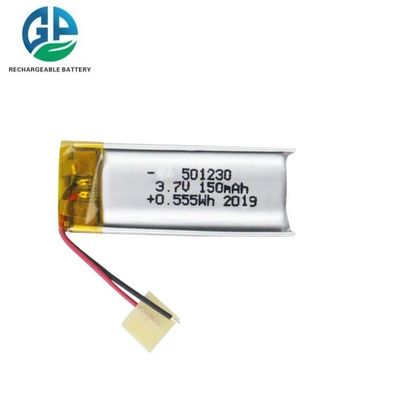 KC-zugelassene 150mAh 501230 Lithium-Polymer-Batterie, wiederaufladbare LiPo-Batterie mit PCB-Kabeln