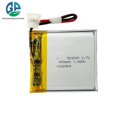 Hochleistungs-Li-Ion-Polymer-Akkupack 503030 400 mAh Lipo-Akku für Smartwatch KC-zertifizierte Lithium-Batterie 503030