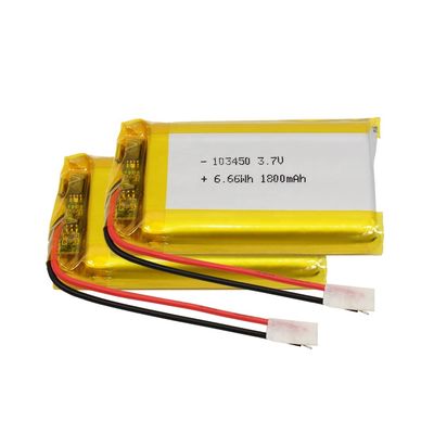 103450 genehmigte wieder aufladbare Lipo Batterie IEC62133 UN38.3 3.7v 1800mAh 2000mAh