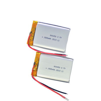 Wieder aufladbares 803450 1500mah 3,7 Volt Li Polymer Battery