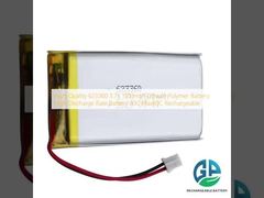 Hohe Qualität 623360 3.7v 1500mah Lithium Polymer Batterie Hochentladungsrate Batterie 30C Max60C wiederaufladbar